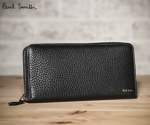 Paul Smith ポールスミス 財布 レザー 長財布 Paul メンズ ラッピング無料 正規品 新品 財布 ポールスミス 財布 ストライプタブ ラウンドファスナー長財布 ブラック Psc618 Paul Smith ウォレット 長財布 メンズ 牛革 レザー 人気 ギフト ラッピング無料 あす