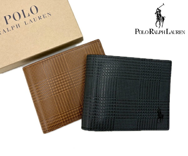 ラルフローレン  メンズ  ハウンドトゥース(チドリ透かし彫り柄)  二つ折紙入れ HDT211 (Polo Ralph Lauren)【ウオレット 紙入れ メンズ 通い 成人男性 御坊っちゃん 彼 小物 生まれ落ちる日 祝する日 はいり込む祝 卒祝 御祝 入社祝 新生きて行く 新世界人 就職祝 差し上げ物】クリスマス 差し上げ物 差し上げ物
