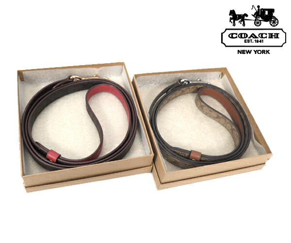 楽天市場】COACH/コーチ ミニシグネチャー DOGリード・Sサイズ