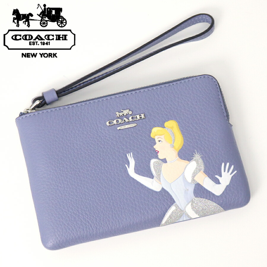 楽天市場 25日限定 エントリー Rカードでp11倍 500円offクーポン コーチ Coach Diseny X Coach コーナージップ リストレット ウィズ シンデレラ ディズニー C3361 Sv Ew ウォレット マルチポーチ プチギフト レディース あす楽 Ace Web