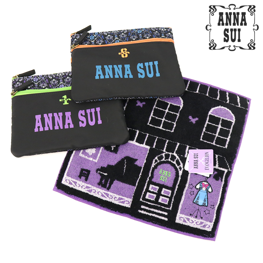 楽天市場 エヴァンゲリオン Anna Sui タオルハンカチーフ アナスイショップ パープル 楽ギフ 包装 ハンカチーフギャラリー