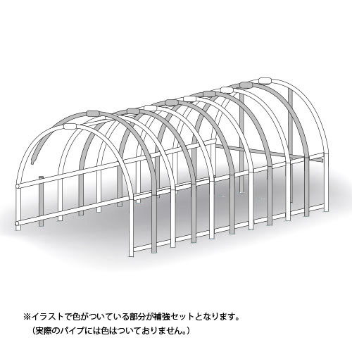 （南栄工業）パイプ車庫　W678M用補強セット【個人宅への配達になります。】｜ホームセンターエース