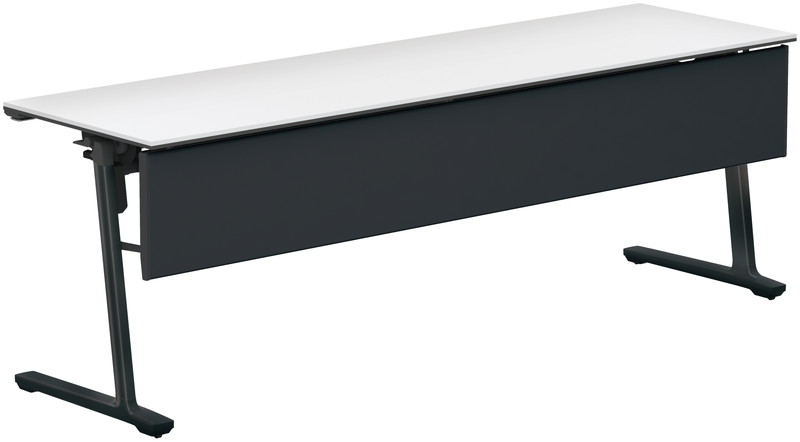 コクヨ 品番KT-PJS1409E6CPAWNN フラップ天板会議テ&minus;ブル　カ&minus;ム　樹脂パネル付　棚付 W2100xD600xH720｜オフィス家具専門　エースストア 80,109円