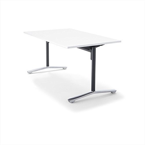 【精神的な統合無料】 コクヨ 会議時刻表 DAYS OFFICE flip top XY-TFT158FPMCW 幅150×奥ぶかさ80糎 天板グレインドホワイト/脚ポリッシュ