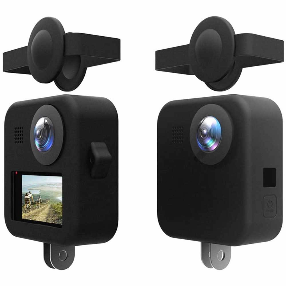 市場 Gopro 用保護シリコン max用保護シリコン gopro デュアルレンズキャップケース+ボディシリコン保護ケース Max アクションカメラ  カバー