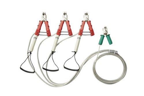 ●長谷川電機工業 アースフック HA-S型EGキャッチ キュービクル万能用 収納袋付 6.6kv用 HA-SSET|エース工具