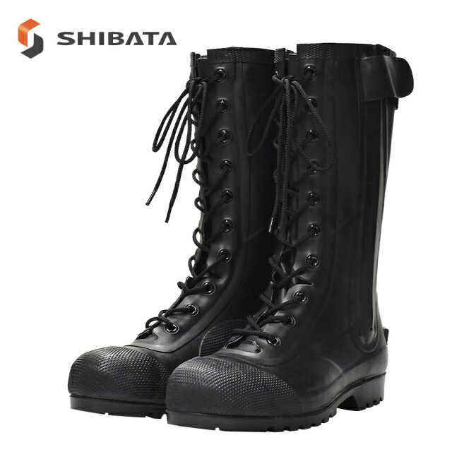 ■シバタ加工 SHIBATA 静電気帯電押しとどめる長靴 AE031 安全性のある編上長靴 導電印字機 導電長靴 各大いさ AE031 旧品番AE030