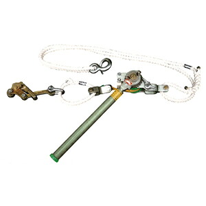 ●永木精機(NAGAKI)　ベルト式ハルー張線器　　N-500B　3型　5kN用(0.5ton用)　活線用　カバー付　Ｎ&minus;５００Ｂ｜エース工具