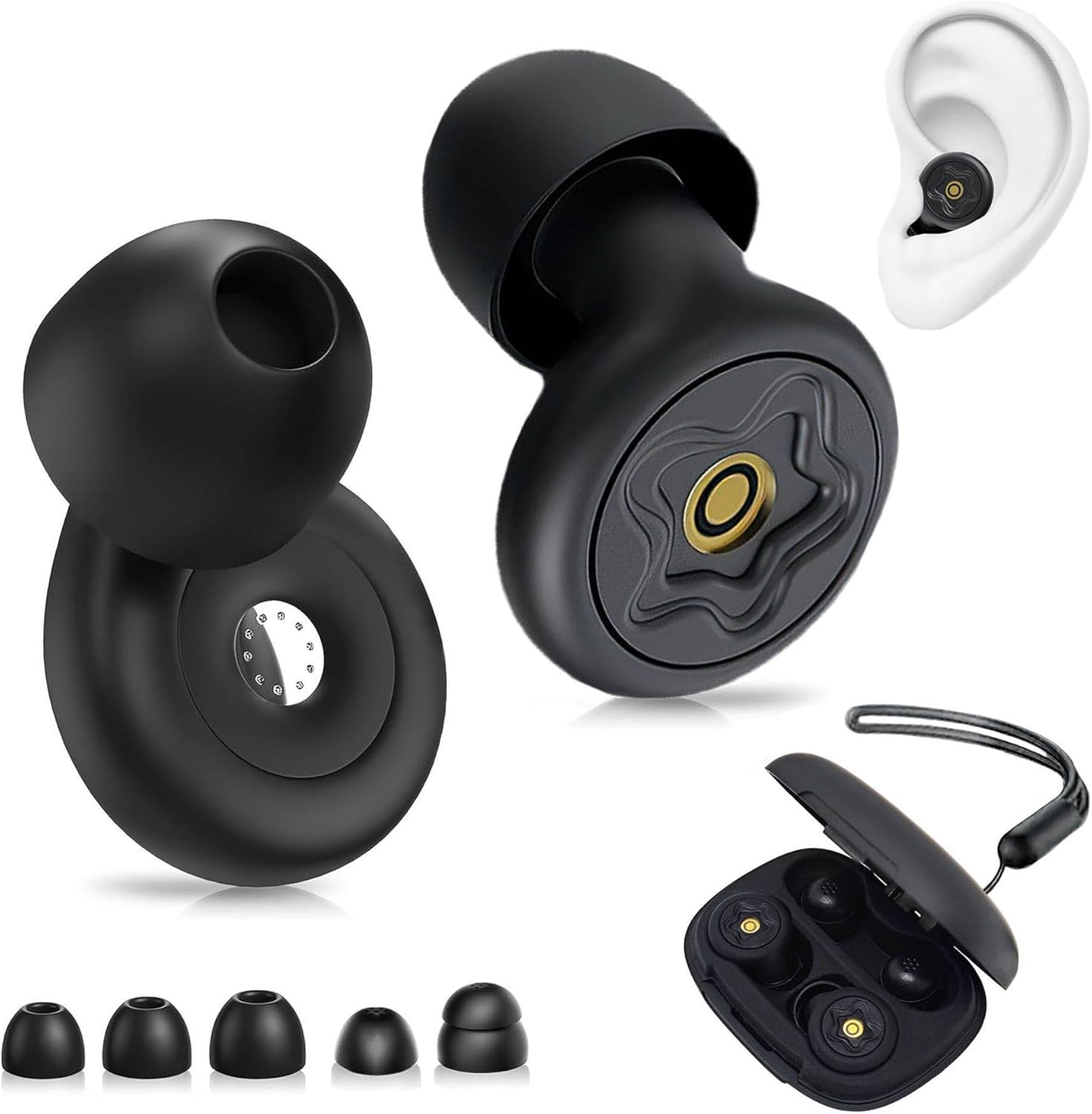 楽天市場】全方位防音耳栓 睡眠用 ノイズキャンセリング 45db低減 騒音