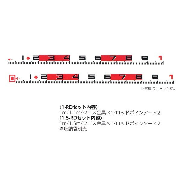 ハイビスカス シンシンロッド（十字ロッドセット） 1.5-RD 標尺 アルミ製 65mm幅 4mm厚 現場写真 ※【代引・個人宅への配送不可】※ 大型商品のため代引決済はご利用できません。
