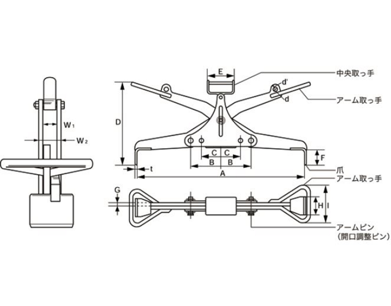 宇宙の香り イーグルクランプ U字溝敷設用クランプ UGH-200kg | www