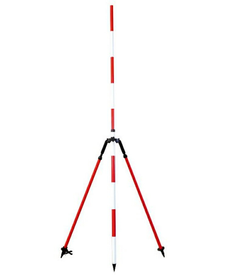 ランドアート バイポッドＳ（ケース付）ポール用二脚 ハイビスカス測量用品 GPS測量 GNSS 全球測位衛星システム（写真のポールは付属しておりません）
