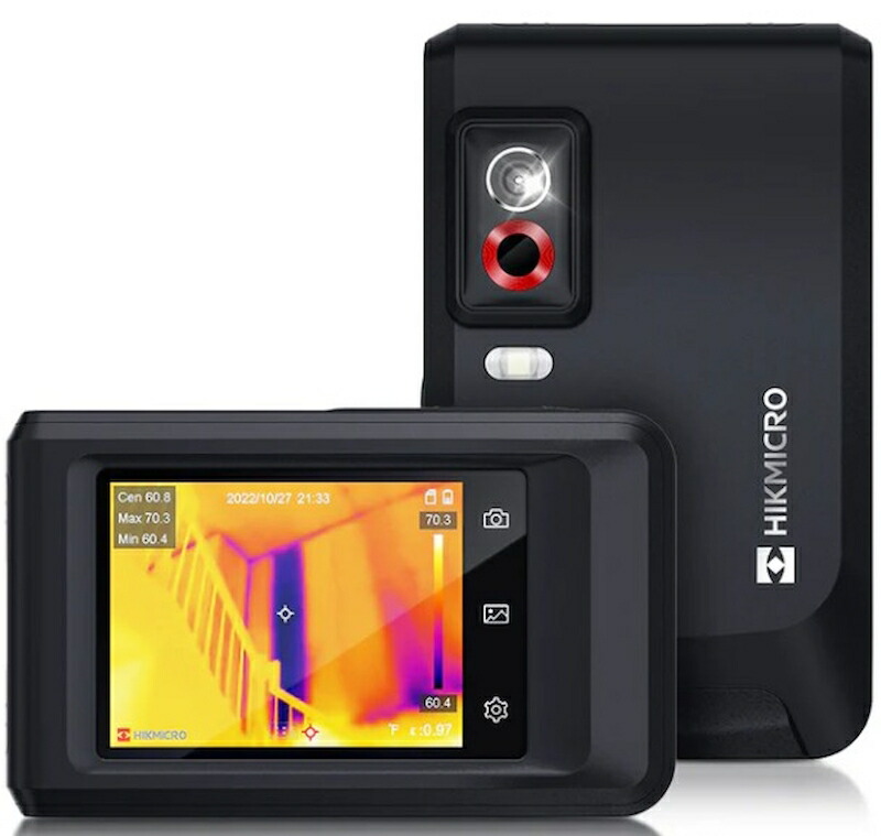 HIKMICRO ポケット赤外線サーモグラフィカメラ Pocket2 3.5インチタッチディスプレイ ビデオ録画 ＬＥＤライト 固定フォーカス