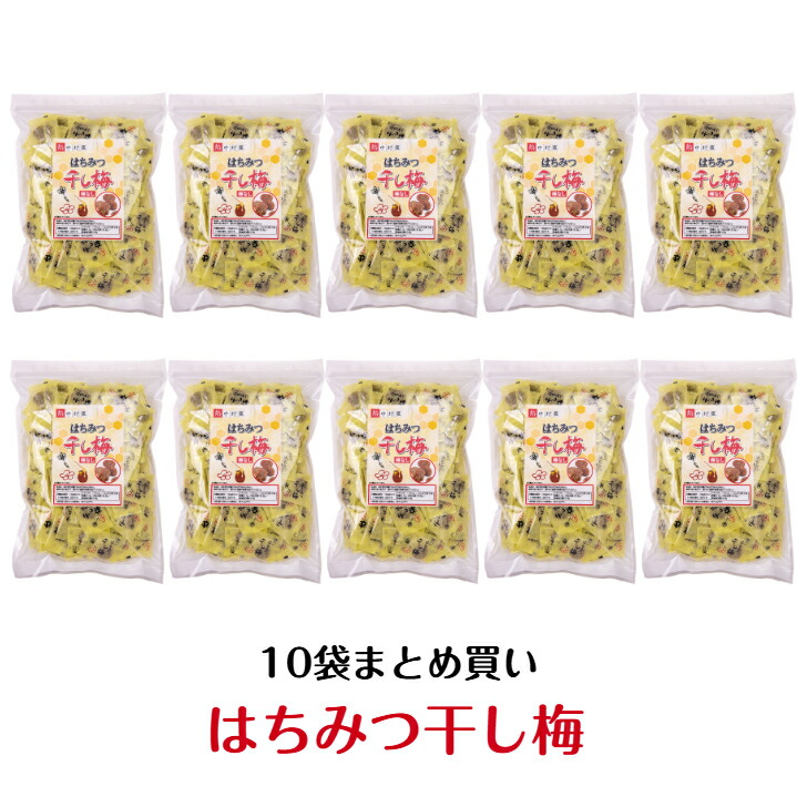 10袋まとめ買い ランドアート はちみつ干し梅 種なしソフトタイプ ほし梅(500g袋入り)熱中症対策 塩分補給 梅干し 現場作業 猛暑対策|現場監督