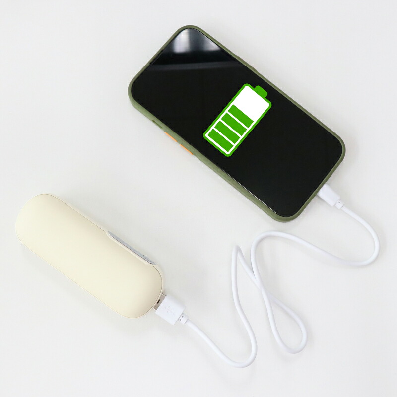 HIRO 充電式カイロ HKR-01 防寒用品 遠赤外線 暖房器具 家電 モバイルバッテリー機能付 代引不可 冬