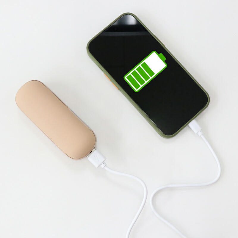 HIRO 充電式カイロ HKR-01 防寒用品 遠赤外線 暖房器具 家電 モバイルバッテリー機能付 代引不可 冬
