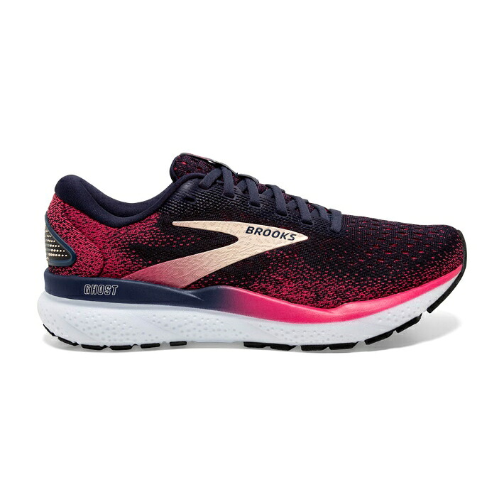ブルックス ランニングシューズ BROOKS ランニングシューズ BROOKS ブルックス Ghost16 SLIM ゴーストW-4071 BRW4071 ネイビー/レッド レディスシューズ スニーカー★★★