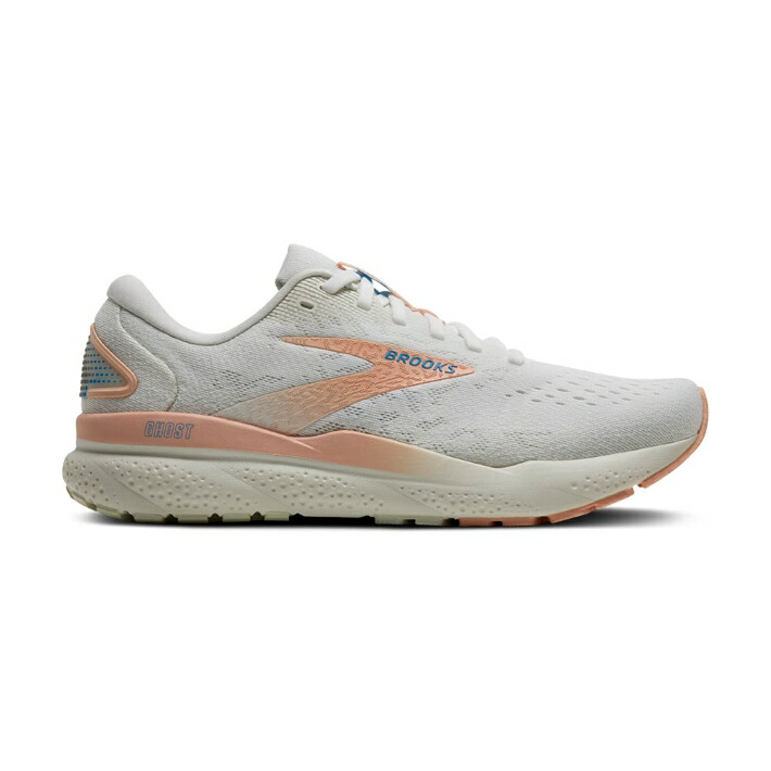 ブルックス ランニングシューズ BROOKS ランニングシューズ  BROOKS  ブルックス Ghost16 ゴーストW-4072 BRW4072 ホワイト/サーモンピンク  レディスシューズ スニーカー★★★
