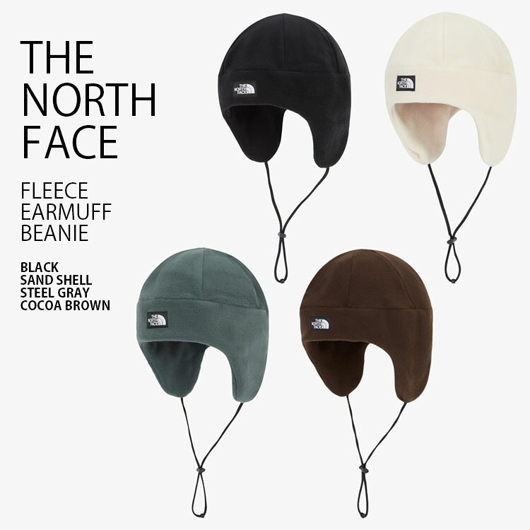 THE NORTH FACE ノースフェイス ニット帽 FLEECE EARMUFF BEANIE フリース イヤーマフ ビーニー 帽子 フライトキャップ ロゴ カジュアル ストリート ブラック アイボリー グレー ブラウン メンズ レディース 男性用 女性用 男女共用 NE3BQ53A/B/C/E【中古】未使用品