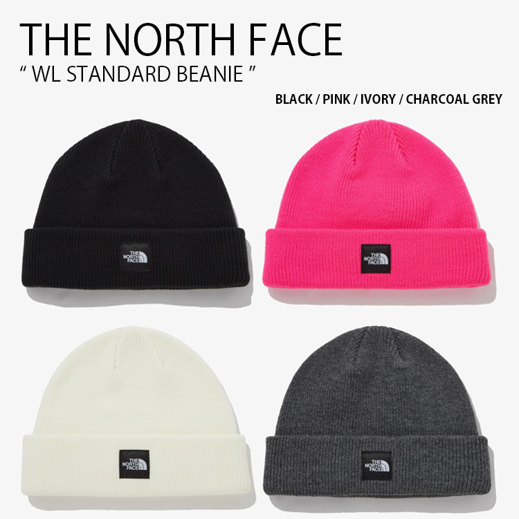 THE NORTH FACE ノースフェイス ニット帽 WL STANDARD BEANIE ホワイトレーベル スタンダード ビーニー 帽子 ニットキャップ ロゴ カジュアル ストリート WHITELABEL ブラック ピンク アイボリー グレー メンズ レディース 男性用 女性用 NE3BP51J/K/L/M【中古】未使用品