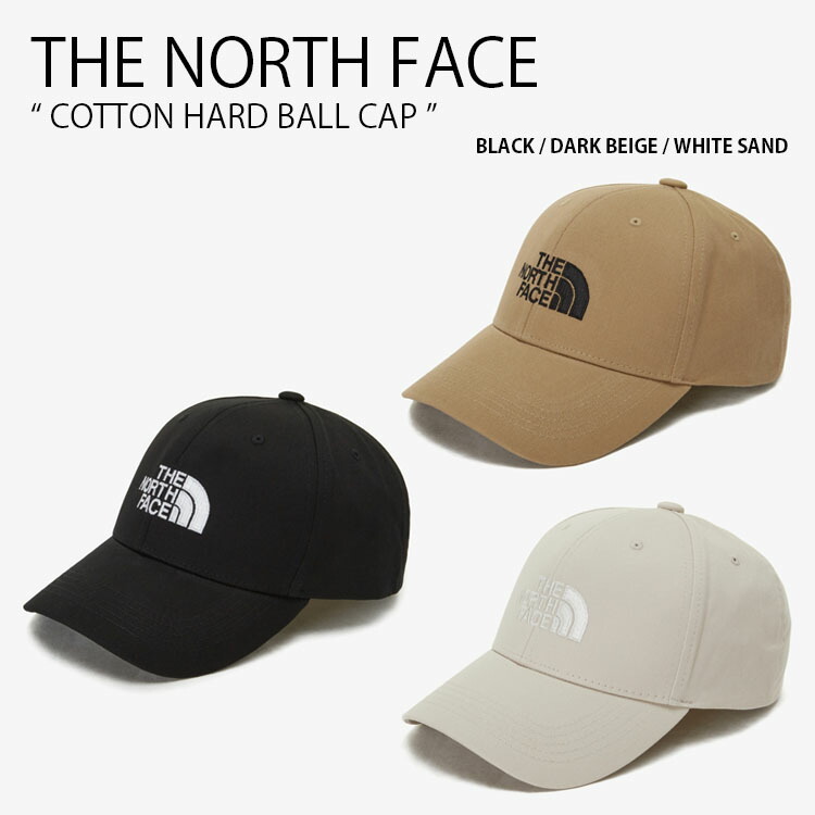 THE NORTH FACE ノースフェイス ベースボールキャップ COTTON HARD BALL CAP コットン ハード ボール キャップ 帽子 ナイロンキャップ カジュアル ストリート 屋外活動 ブラック ベージュ メンズ レディース 男性用 女性用 男女共用 NE3CP53A/B/C【中古】未使用品