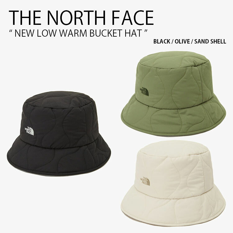 THE NORTH FACE ノースフェイス バケットハット NEW LOW WARM BUCKET HAT バケット ハット 帽子 LOW BRIM PADDING HAT バケハ サファリハット ロゴ カジュアル ストリート ブラック カーキ ベージュ NE3HQ54A NE3HP56A/B/C【中古】未使用品