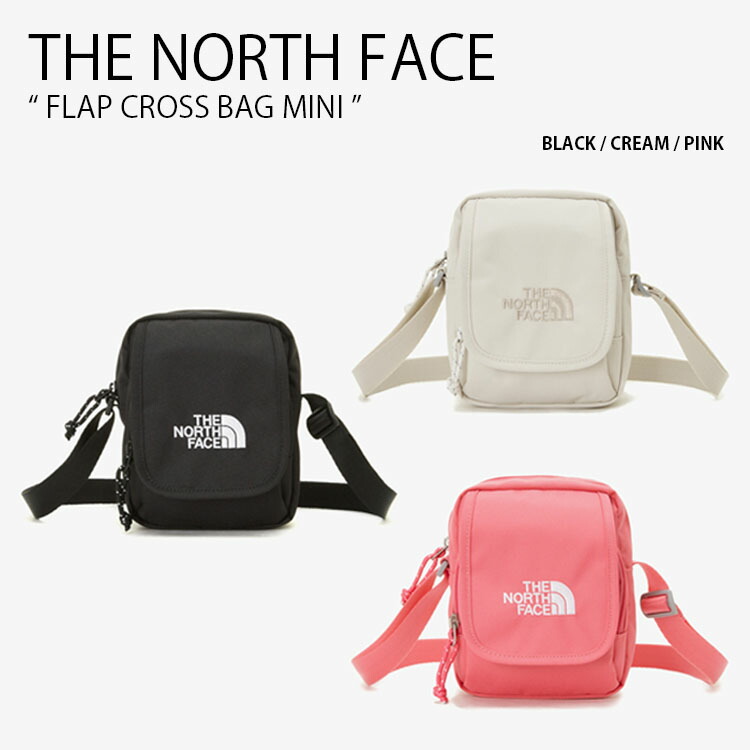 THE NORTH FACE ノースフェイス ショルダーバッグ FLAP CROSS BAG MINI フラップ クロス バッグ ミニ ミニバッグ ショルダーポーチ ブラック ベージュ ピンク ロゴ カジュアル ストリート メンズ レディース 男性用 女性用 男女共用 NN2PP55J/K/L【中古】未使用品｜セレクトショップ a-clo
