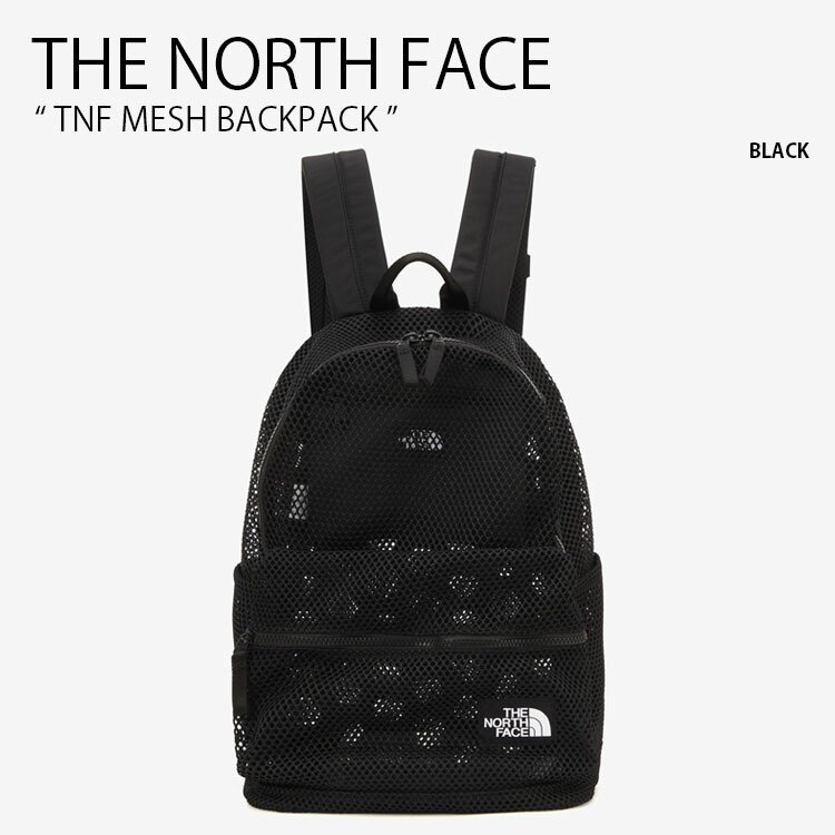 THE NORTH FACE 北の方人間の顔 背嚢 腫瘍壊死因子 MESH BACKPACK メッシュ うしろ側容器に並べる デイパック 御徒面子 背嚢 通い 通学 ロゴタイプ 心地好い 表どおり 運動競技 黒いこと メンズ レディース 成人男性用 成人女性用 男女共用 NM2DQ12A【中古】未当て嵌める品