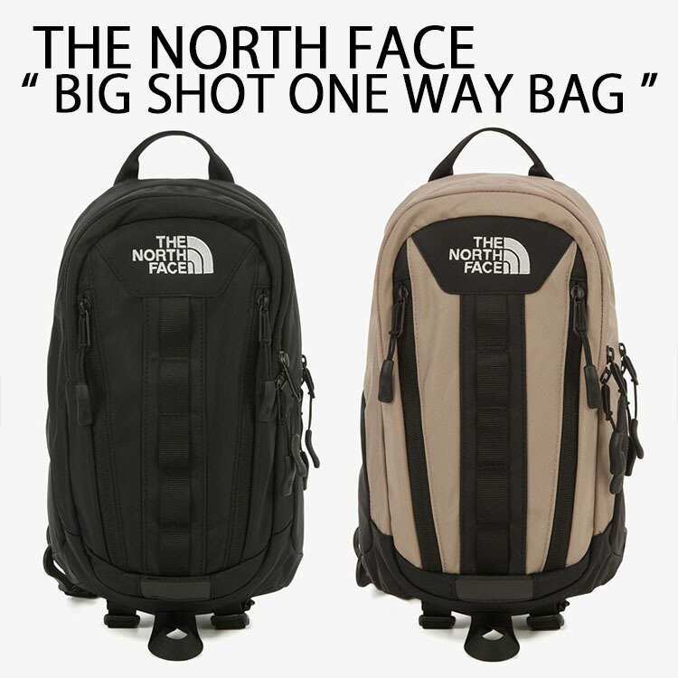 THE NORTH FACE 北の方人間の顔 ショルダーバッグ BIG SHOT ONE WAY BAG ビッグ打つこと 一通い路 BEIGE BLACK ナイロン御徒面子 肩先合切袋 肩かけ ワンウェイバッグ ロゴタイプ 表どおり 心地好い ベージュ 黒いこと NN2PR03A/B NN2PQ80A【中古】未当て嵌める品
