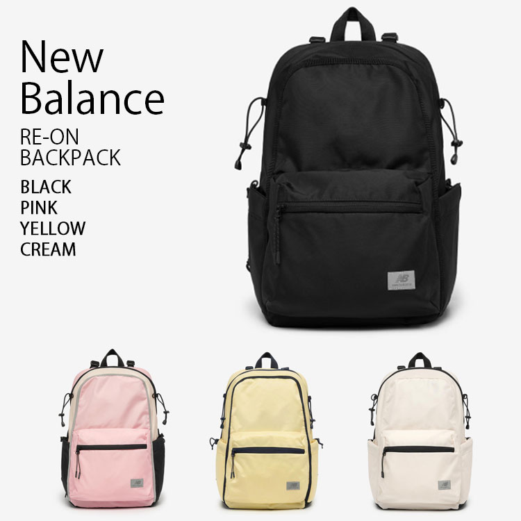 New Balance ニューバランス リュック RE-ON BACKPACK リーオンバックパック バッグ リュックサック かばん ロゴ カジュアル ストリート ブラック ピンク イエロー クリーム メンズ レディース 男性用 女性用 男女共用 NBGCGSS105【中古】未使用品