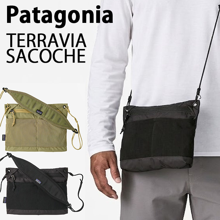 Patagonia パタゴニア サコッシュ バッグ Terravia Sacoche テラビアサコッシュ ポーチ BLACK KHAKI ストラップ調整 ストラップ取り外し 48835R5 14,386円