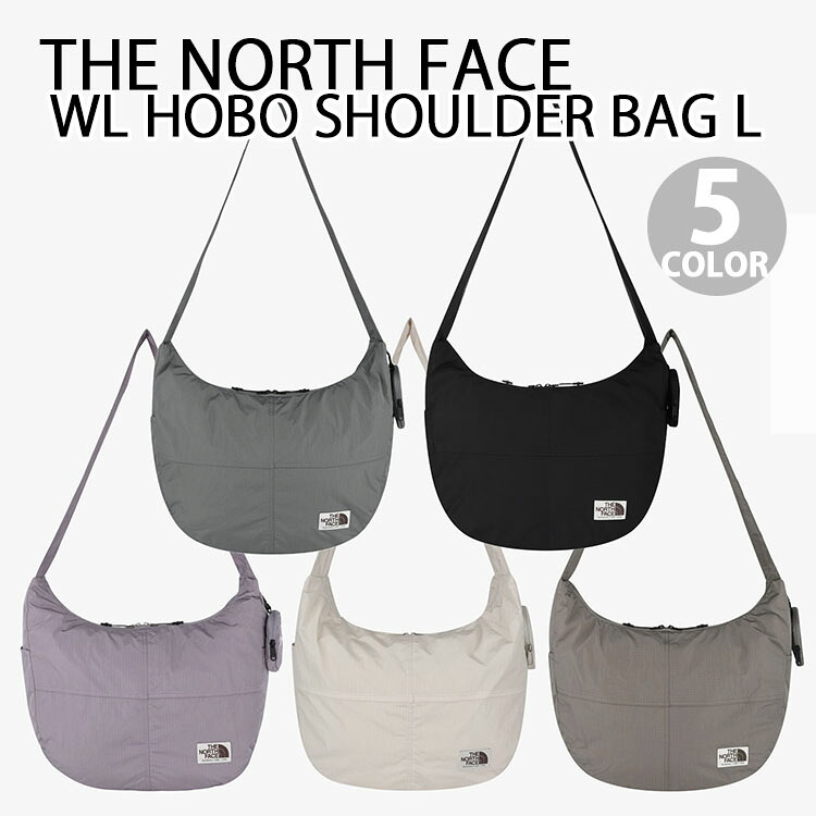 THE NORTH FACE ノースフェイス ショルダーバッグ 三日月型バッグ WL HOBO SHOULDER BAG L ホーボーバッグ CHARCOAL BLACK GRAY CREAM BEIGE ホワイトレーベル 大容量 肩掛け NN2PR16J/K/L/M/N【中古】未使用品