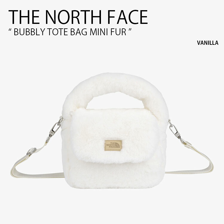 THE NORTH FACE ノースフェイス ショルダーバッグ BUBBLY TOTE BAG MINI FUR バブリー トート バッグ ミニ ファー ハンドバッグ ロゴ カジュアル ストリート WHITELABEL アイボリー メンズ レディース 男性用 女性用 男女共用 NN2PR71J【中古】未使用品|セレクトショップ a-clo