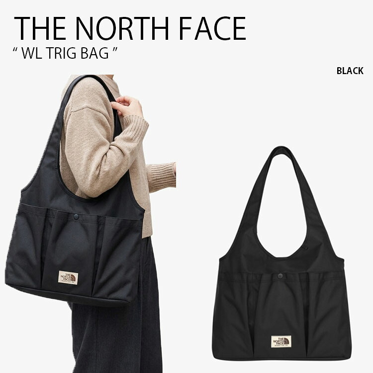 THE NORTH FACE 北の方人間の顔 ショルダーバッグ WL TRIG BAG 白いこと付け札 トリグ 御徒面子 トートバッグ ショッパーバッグ ロゴタイプ 心地好い 表どおり 通い 通学 A4納める WHITELABEL 黒いこと メンズ レディース 男女共用 成人男性用 成人女性用 NN2なおなお書き12J【中古】未当て嵌める品