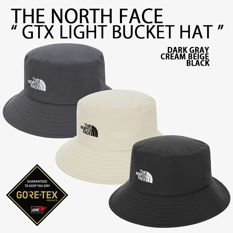 THE NORTH FACE ノースフェイス バケットハット バケハ ゴアテックス GTX LIGHT BUCKET HAT ハット BLACK CREAM GRAY サファリハット あご紐取り外し 防水 透湿 ロゴ カジュアル ストリート メンズ レディース NE3HR00A/B/C【中古】未使用品｜セレクトショップ a-clo