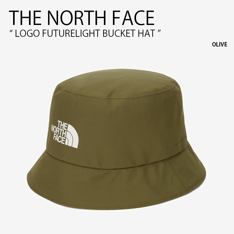 THE NORTH FACE ノースフェイス バケットハット LOGO FUTURELIGHT BUCKET HAT ロゴ フューチャーライト ハット 帽子 バケハ メッシュ 防水 透湿 カジュアル カーキ メンズ レディース NE3HN32A【中古】未使用品