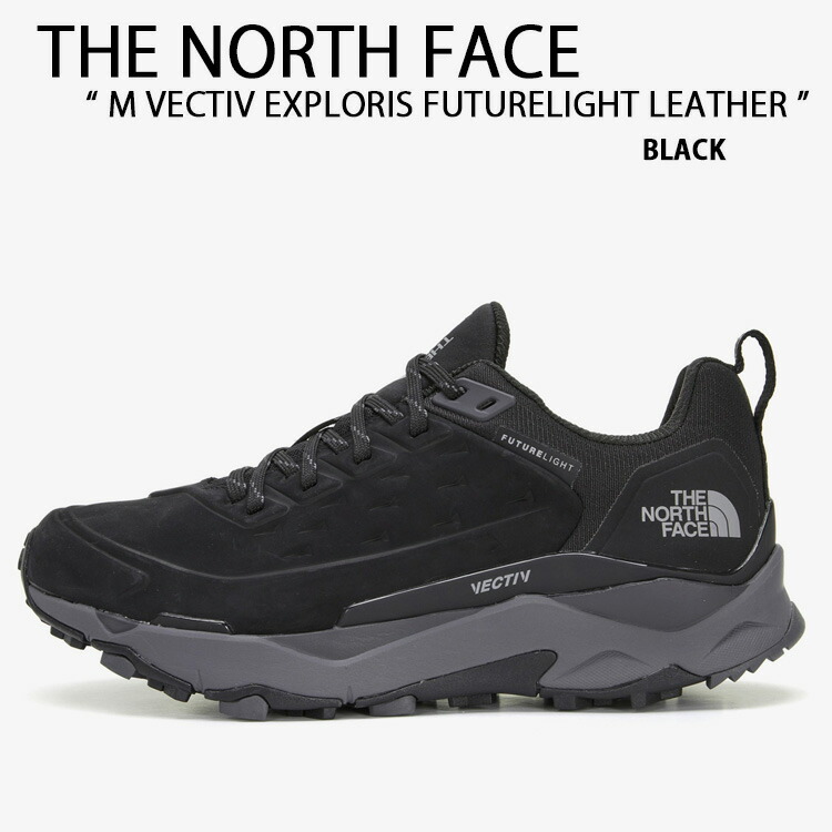 THE NORTH FACE 北の方人間の顔 スニーカー M VECTIV EXPLORIS FUTURELIGHT LEATHER シューズ なめし革 BLACK 駈けっくらシューズ 黒いこと 新作 ロゴタイプ 表どおり NS95N55B【中古】未当て嵌める品