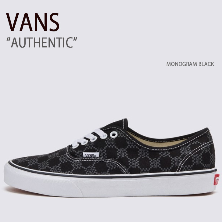 VANS バンズ スニーカー AUTHENTIC MONOGRAM BLACK VN0A5KS9BLA オーセンティック メンズ レディース 成人男性用 亭主もち用 男女兼用 メンズ靴-靴-スニーカー