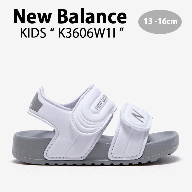 New Balance ニューバランス キッズ サンダル NewBalance 3606 WHITE キッズシューズ ホワイト グレー ベルクロ K3606W1I ベビー用 キッズ用 子供用【中古】未使用品｜セレクトショップ a-clo