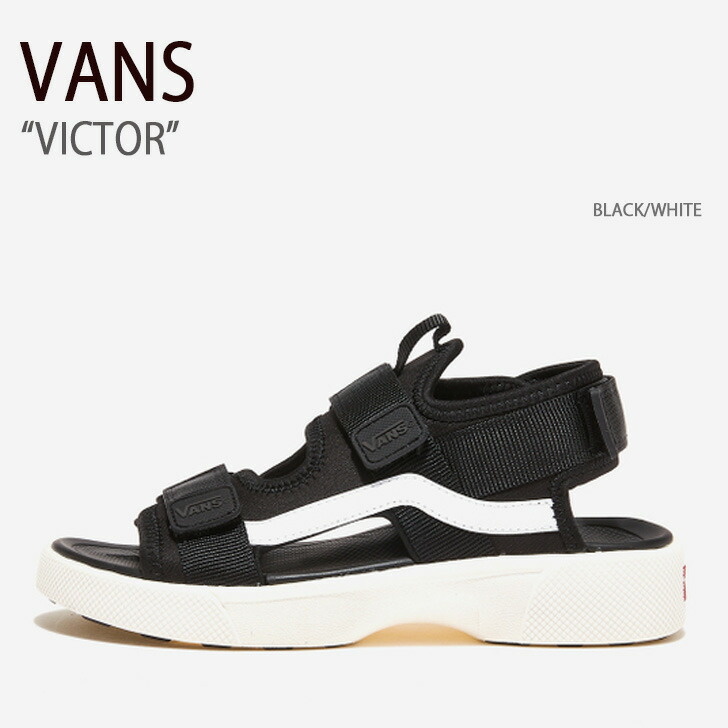 VANS バンズ サンダル VICTOR BLACK WHITE V5186 ビクター ブラック ホワイト メンズ レディース 男性用 女性用｜セレクトショップ a-clo 14,850円