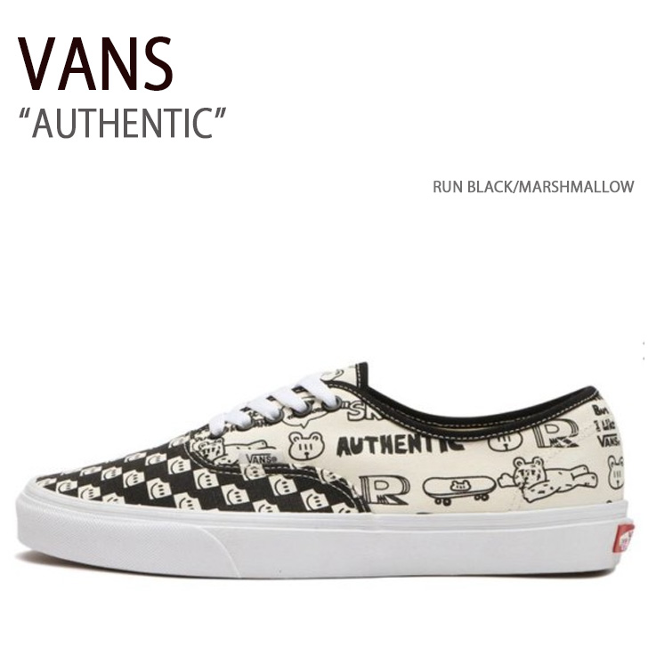 VANS バンズ スニーカー AUTHENTIC RUN BLACK MARSHMALLOW VN0A5KS9BPR オーセンティック メンズ レディース 男性用 女性用