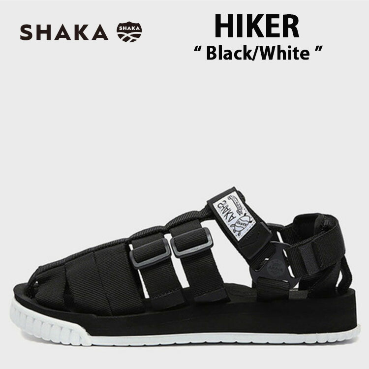 SHAKA サンダル シャカ サンダル HIKER ハイカー BLACK WHITE 黒いこと 白いこと メンズ レディース 成人男性用 お上さん用 男女兼用【中古】未当て嵌める品