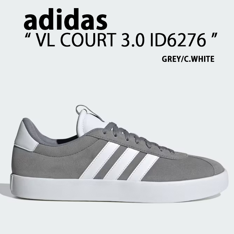 adidas アディダス スニーカー VL COURT 3.0 ID6276 VLコート3.0 GREY THREE CLOUD WHITE シューズ グレースリー クラウドホワイト メンズ レディース【中古】未使用品｜セレクトショップ a-clo