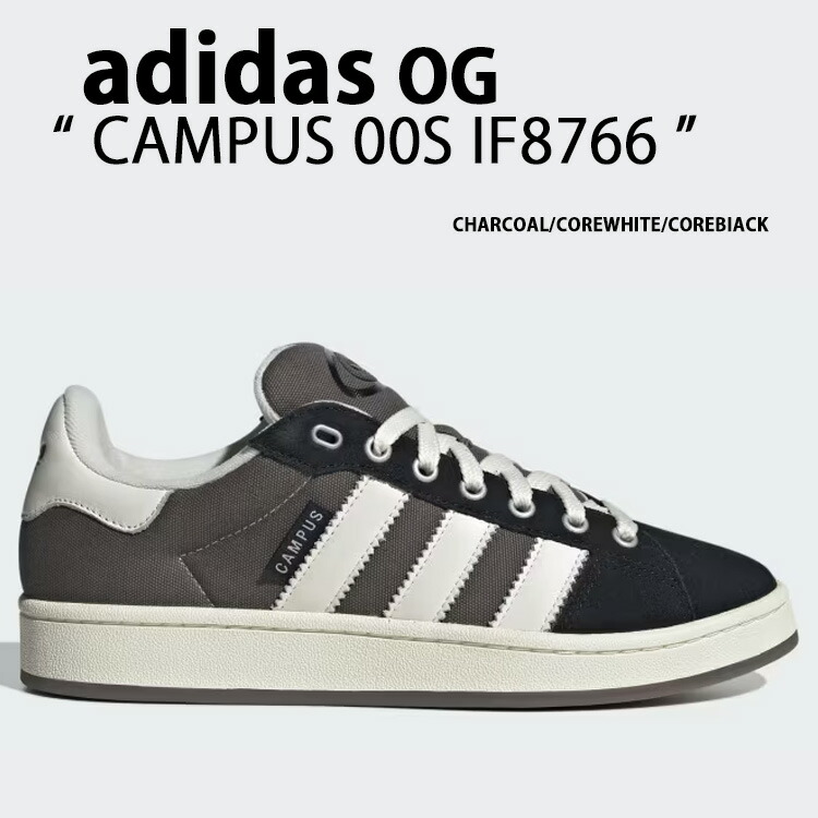 adidas Originals アディダス オリジナルス CAMPUS 00S IF8766 CHARCOAL CORE WHITE CORE BIACK 校庭00S  濃灰色 中核グループ白いこと 中核グループ黒いこと メンズ レディース 成人男性用 成人女性用【中古】未当て嵌める品
