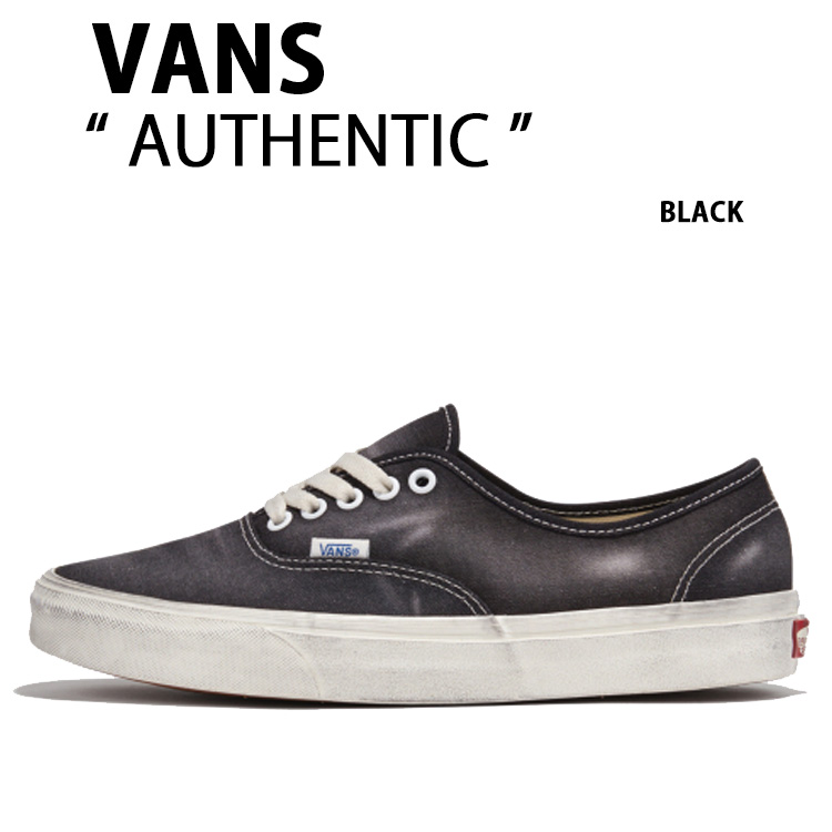 VANS バンズ スニーカー AUTHENTIC WAVE WASHED BLACK VN000BW5CJK オーセンティック ウェーブ ウォッシュド ブラック メンズ レディース 男性用 女性用