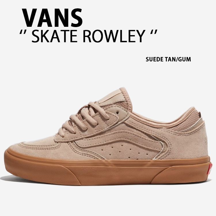 VANS バンズ スニーカー SKATE ROWLEY SUEDE TAN GUM VN0A2Z3O4NF バンズ 滑る ローリー スエードクロス タン チュインガム メンズ レディース 成人男性用 御上さん用