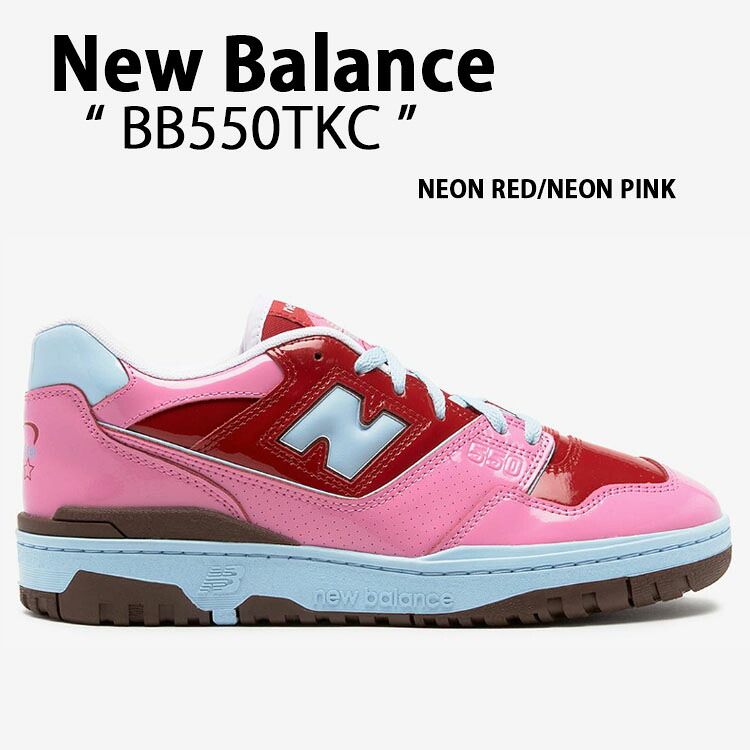 New Balance ニューバランス スニーカー BB550YKC NEON RED PINK Y2K シューズ NewBalanceBB550 ニューバランスBB550 ネオン レザー レッド ピンク レトロデザイン ダッドシューズ メンズ レディース【中古】未使用品