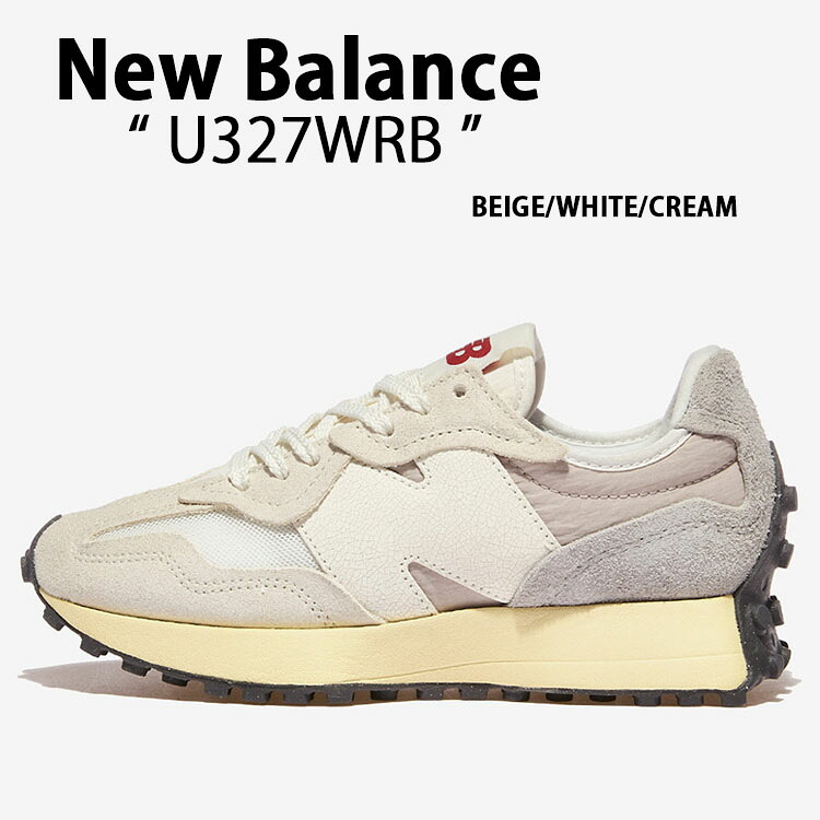 New Balance ニュー平衡にする スニーカー U327WRB BEIGE WHITE CREAM シューズ スエードクロスアッパー NewBalance327 ニュー平衡にする327 色ざし色つや くすみ色つや ベージュ 白いこと 皮膚軟化剤 メンズ レディース【中古】未当て嵌める品