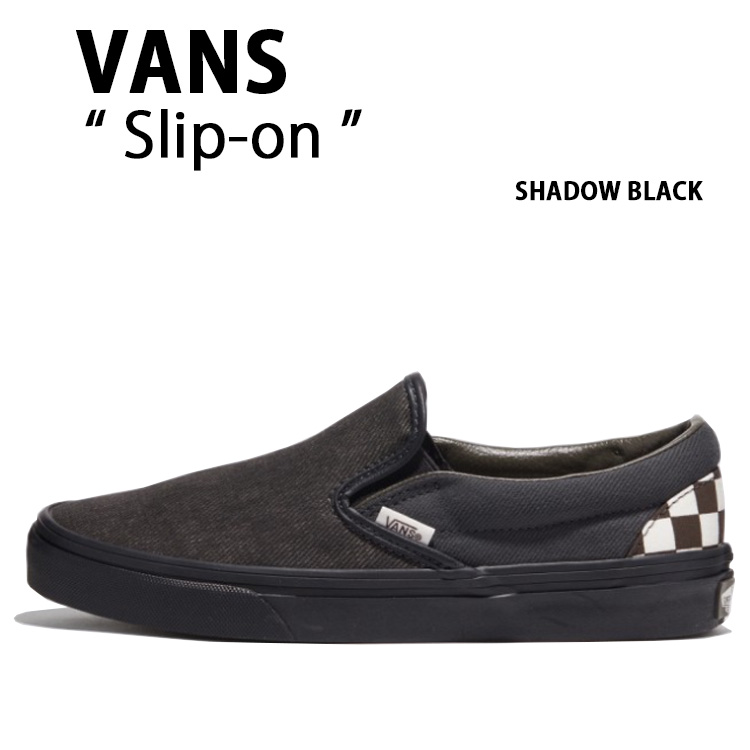楽天市場】VANS バンズ スニーカー SLIP-ON STITCH CHECKERBOARD BLACK