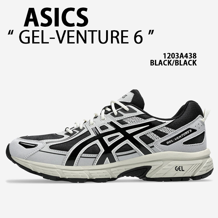 ASICS アシックス スニーカー GEL-VENTURE 6 1203A438-001 BLACK シューズ ゲルベンチャー6 ブラック トレッキングシューズ メッシュ メンズ レディース